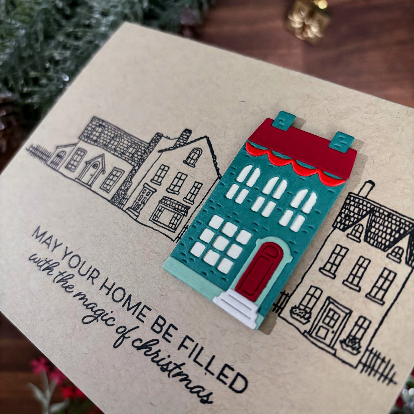 Christmas House Card (Green)