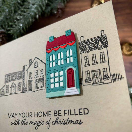 Christmas House Card (Green)