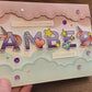 Whimsical CUSTOM Baby Name Card